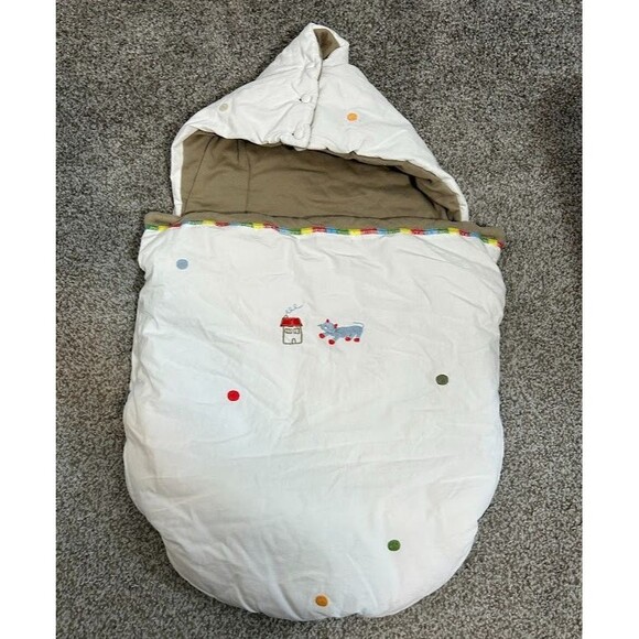 Jacadi Paris Baby Bunting Bag Sleep Sack Stroller Carseat Brode-Main - Picture 1 of 13
